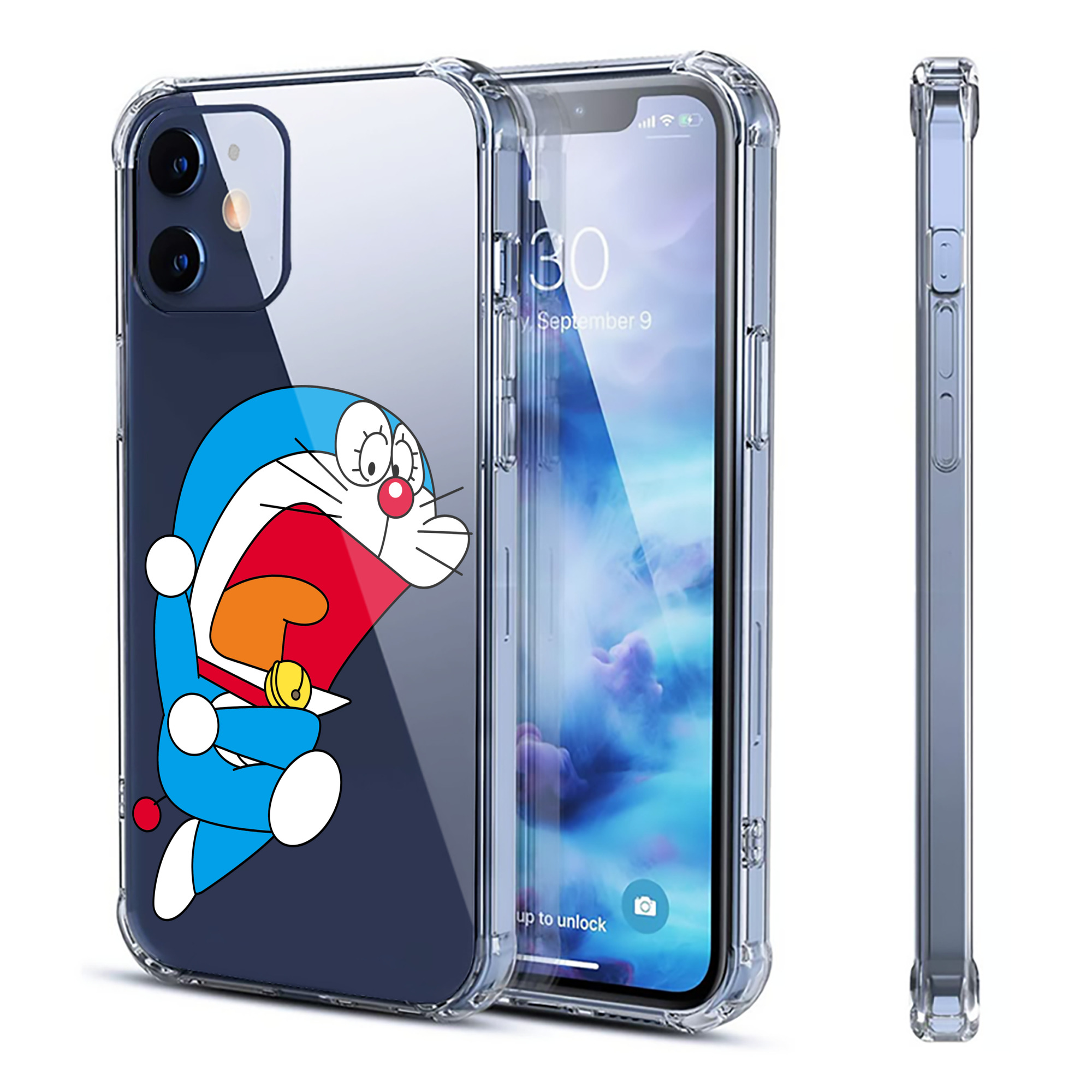 （画像用） ドラえもん Doraemon 【iPhone 12シリーズ対応】透明スマホケース（クリアソフトケース）